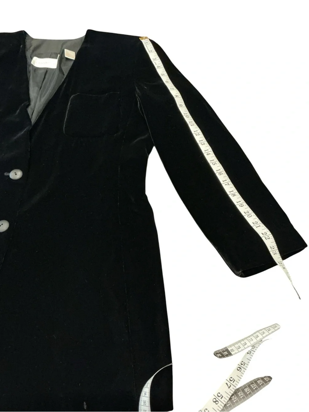 Dana Buchman Black Velvet Blazer Size 12 Elegant Career Jacket - Picture 6 of 7